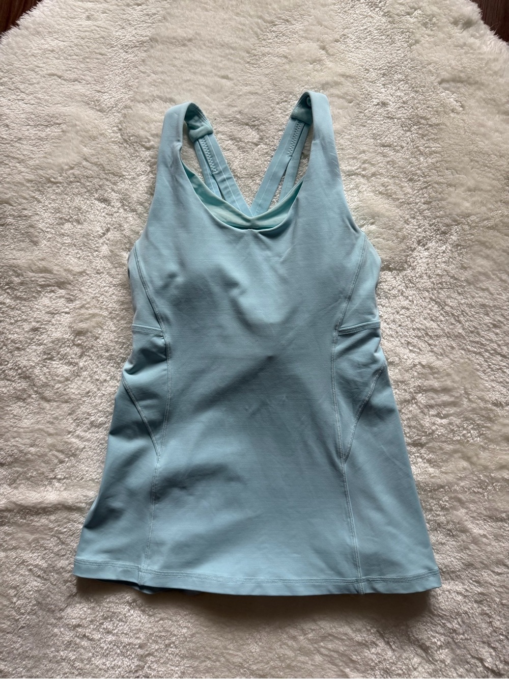 lululemon athletica light blue performance tank